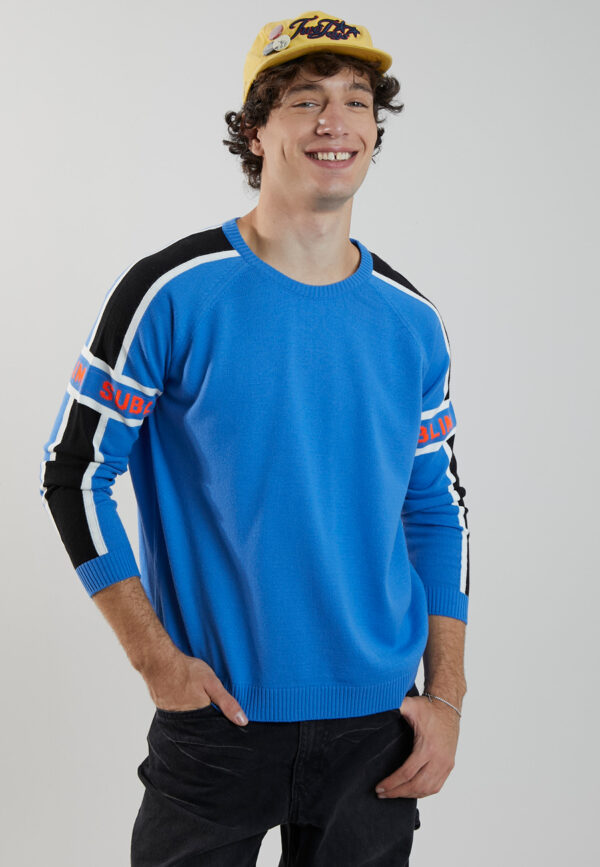 JERSEY INTARSIA- ROYAL