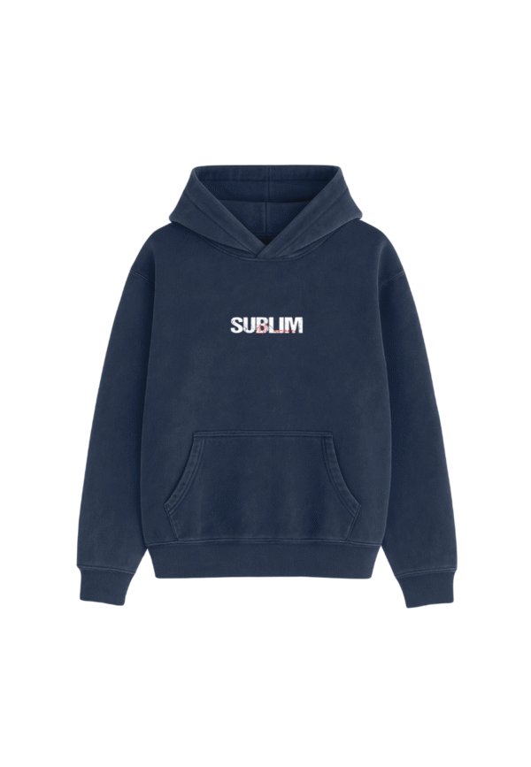 HOODIE OVERSIZED JE T’AIME - MARINO