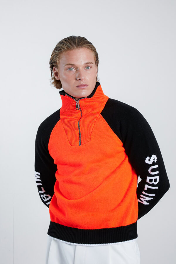 JERSEY CREMALLERA LETRA NARANJA